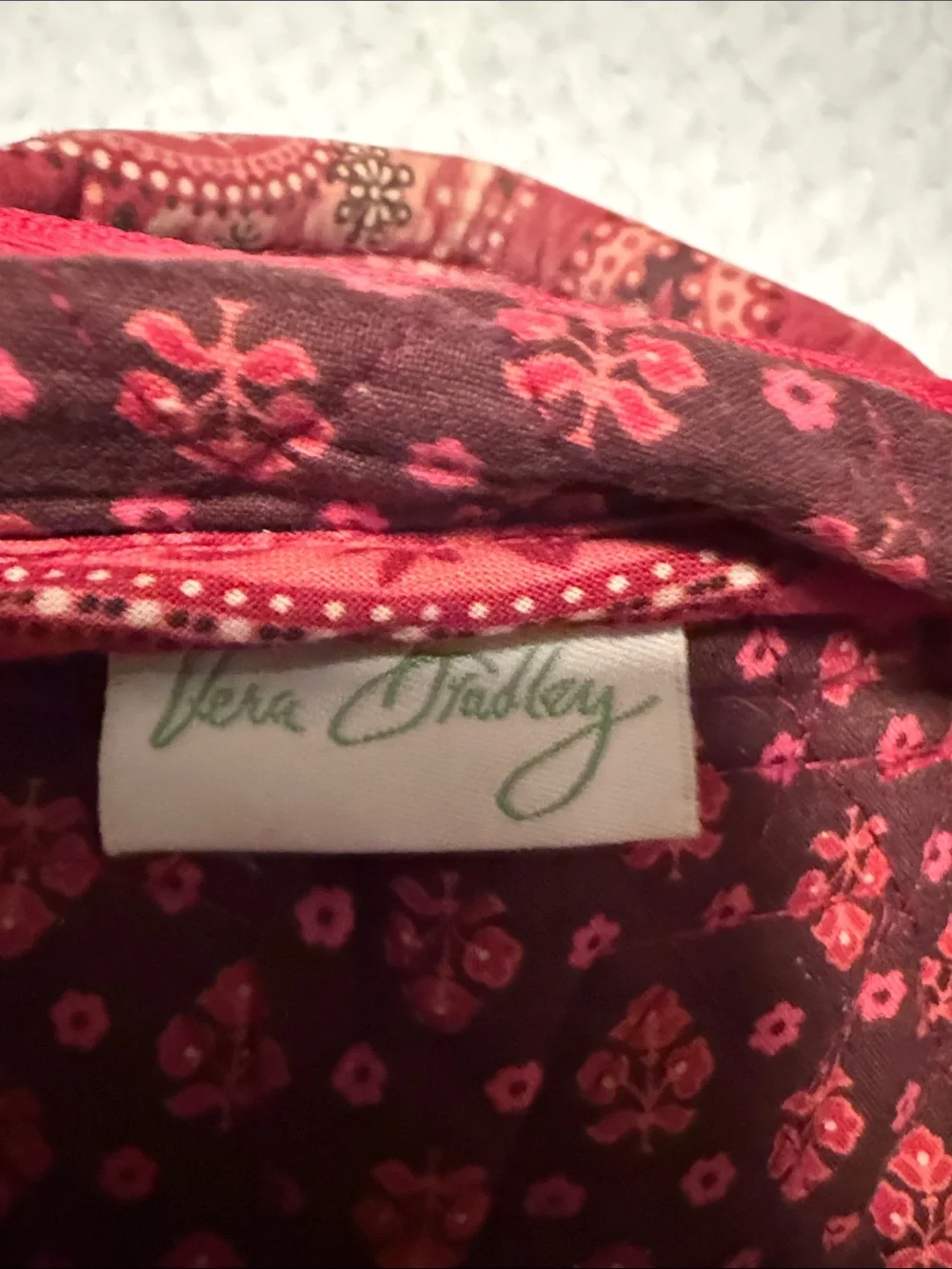 Vera Bradley Raspberry Fizz Backpack Retired 2008 Red Paisley Quilted